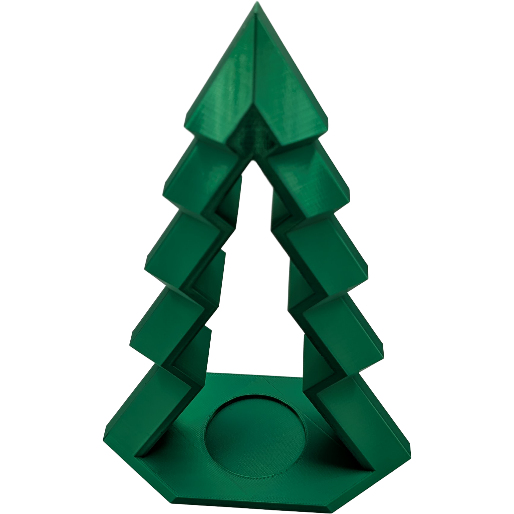 Geometric Christmas Tree With Tea Light