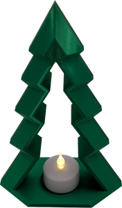 Geometric Christmas Tree With Tea Light