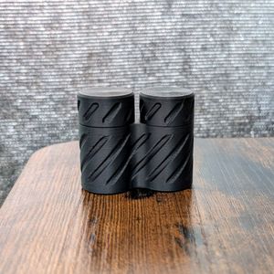 Closed. Two vials, one case, two independent screw caps. Printed to order in the color you pick.