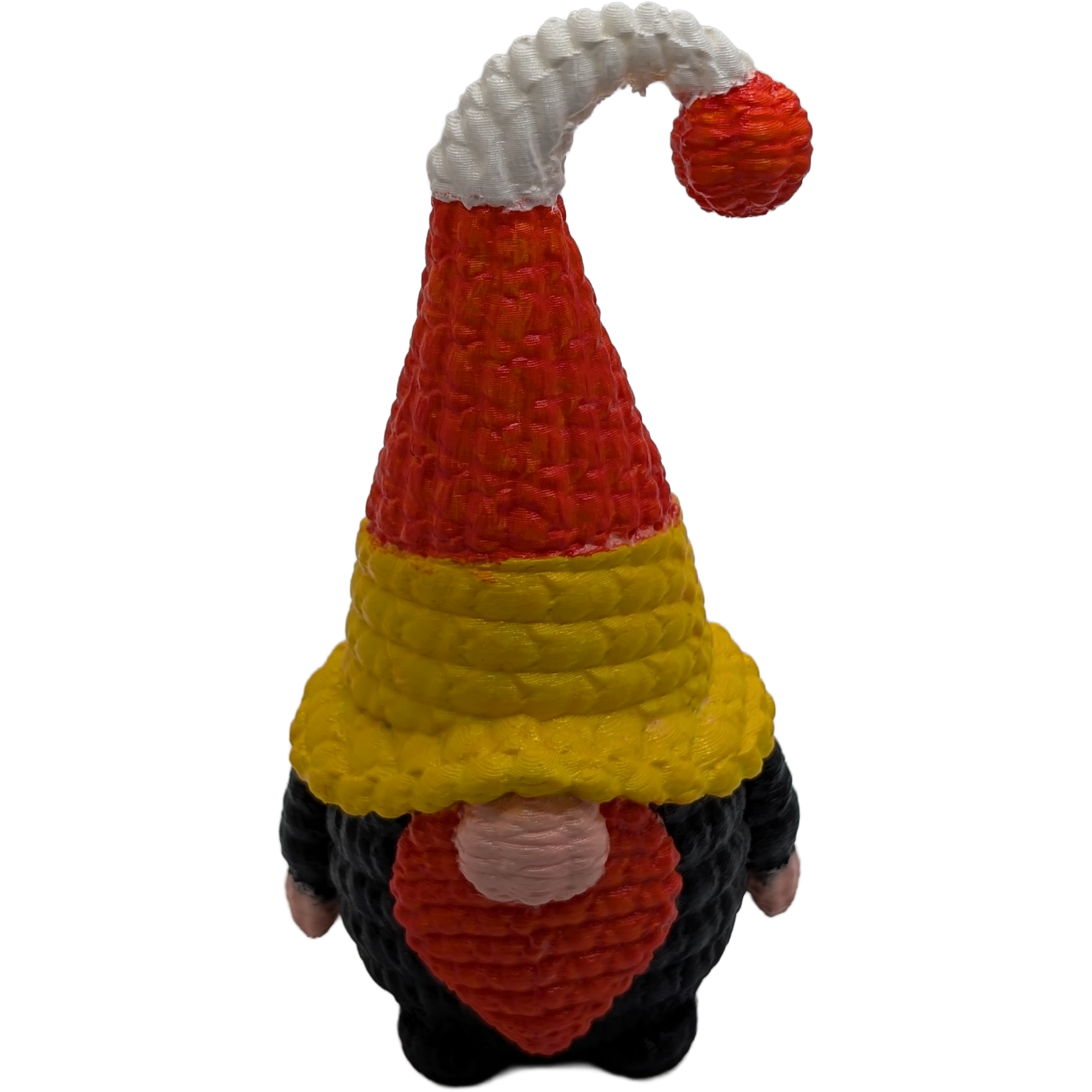 Handpainted Candy Corn Knitted Style Gnome