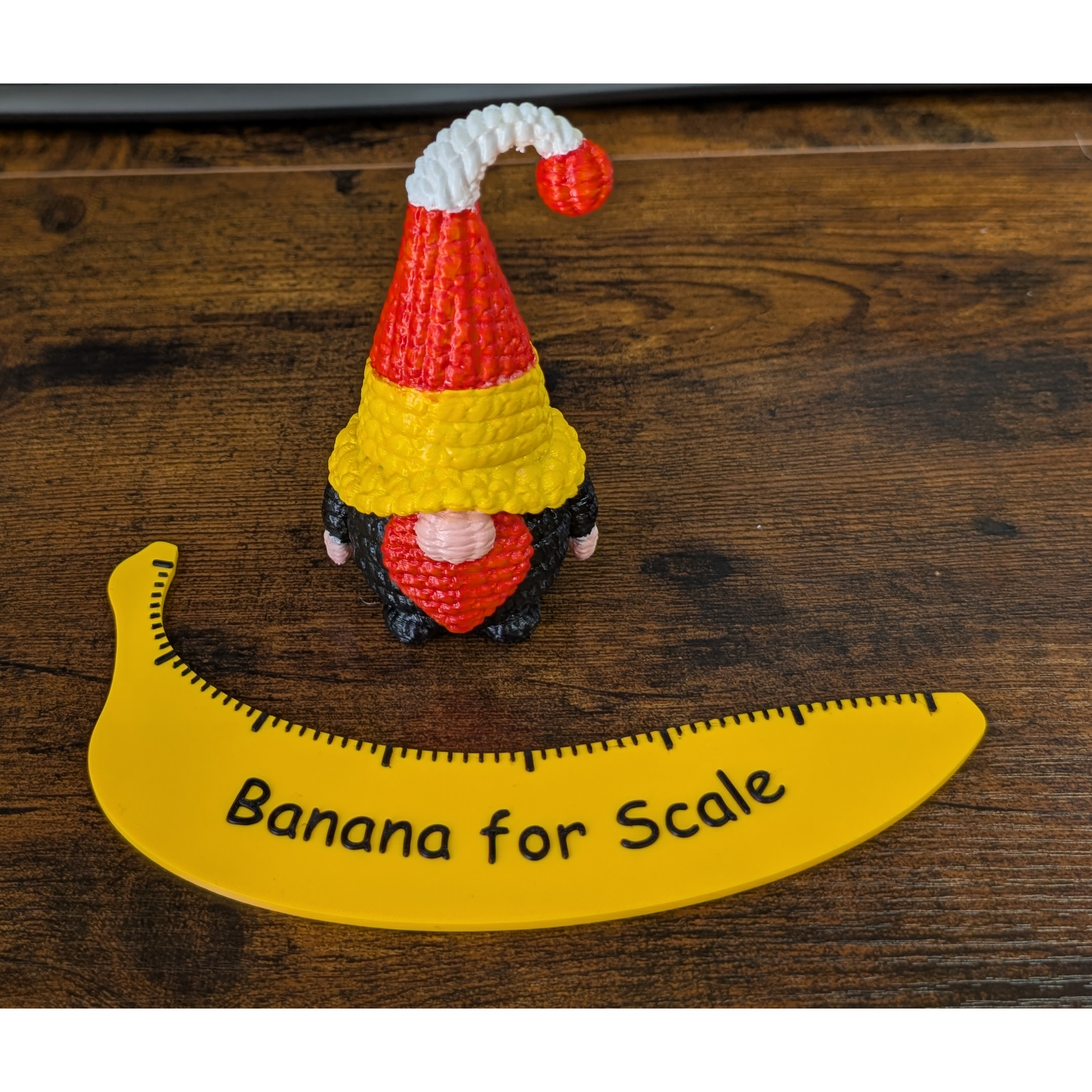 Handpainted Candy Corn Knitted Style Gnome